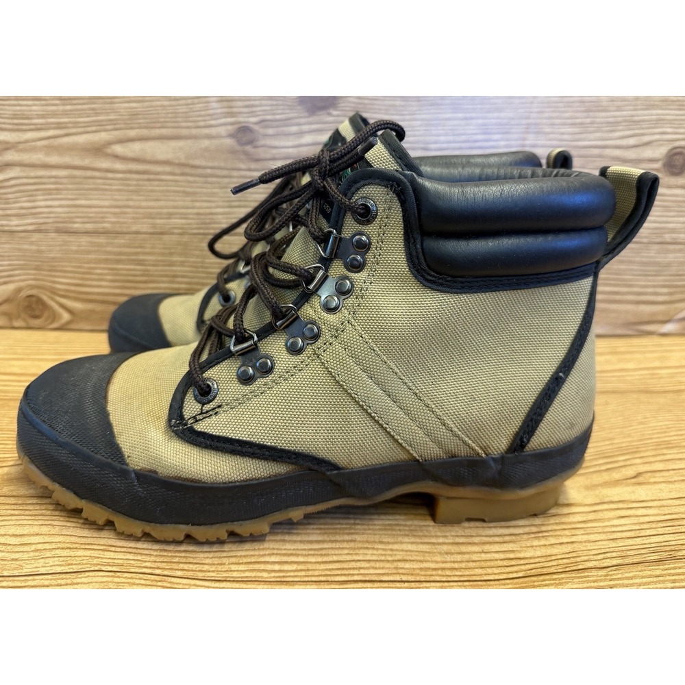 RedHead Tan Brown Canvas Steel Shank‎ Lace-Up Boots Men's Size 8